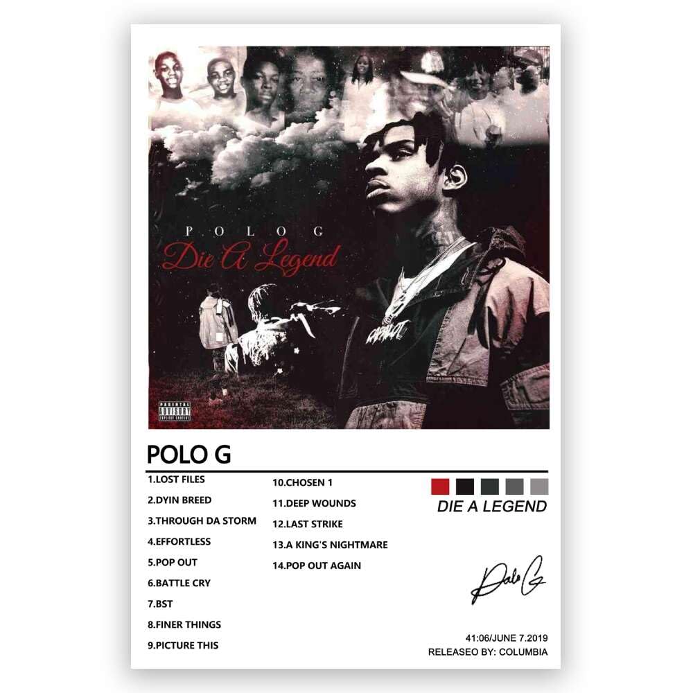 Polo G Die A Legend Album Cover Canvas Poster Bedroom Decor Sport